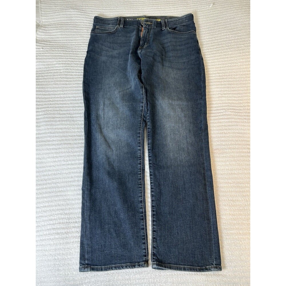 Lee Jeans Men Extreme Motion Straight Fit Tapered Leg Stretch Workwear 36x32